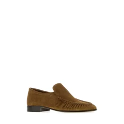 CAMEL SUEDE TWO LOAFERS