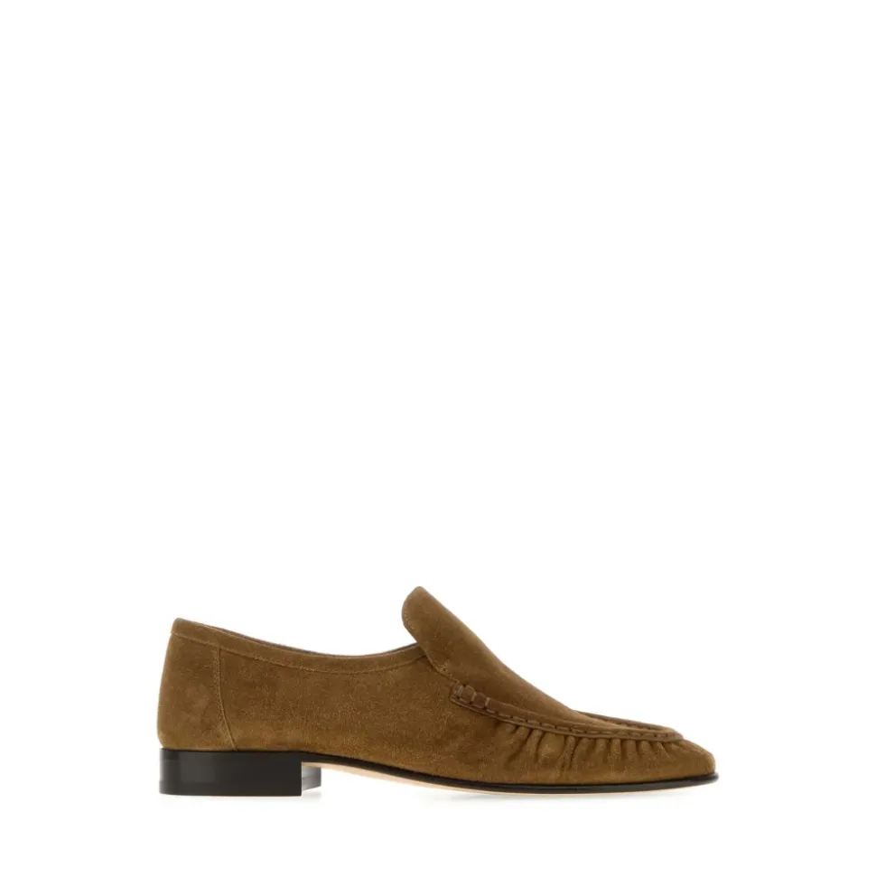 CAMEL SUEDE TWO LOAFERS