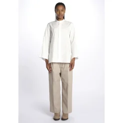 Camicia collo guru con tasca