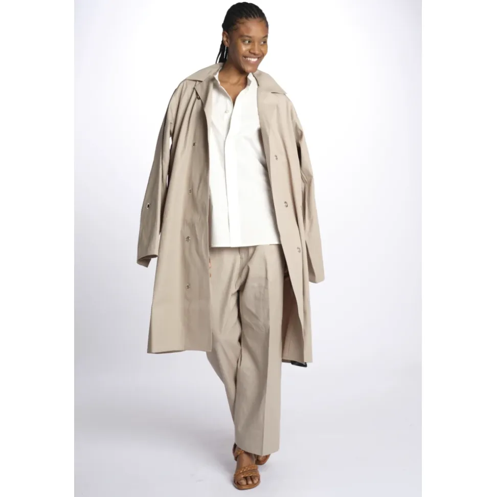 Camicia collo guru con tasca