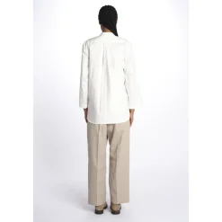 Camicia collo guru con tasca