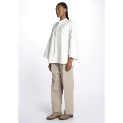 Camicia collo guru con tasca
