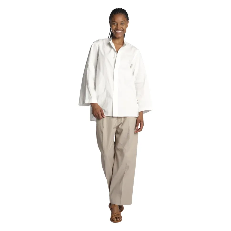 Camicia collo guru con tasca