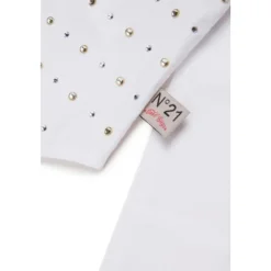 Camicia con strass e perle