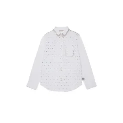Camicia con strass e perle