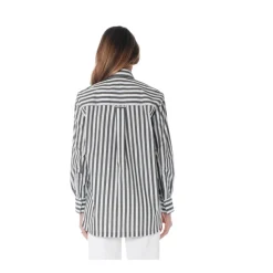 Camicia in cotone a fantasia rigata