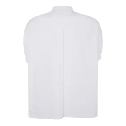 Camisa Abotonada con Cuello Elevado