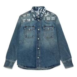 Camisa Abotonada con Estampado Gráfico