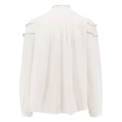 Camisa Blanca con Detalles de Volantes