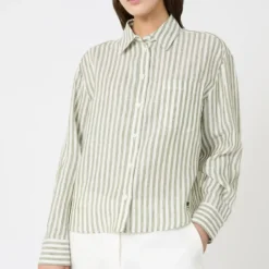Camisa Boxy de Lino y Lona