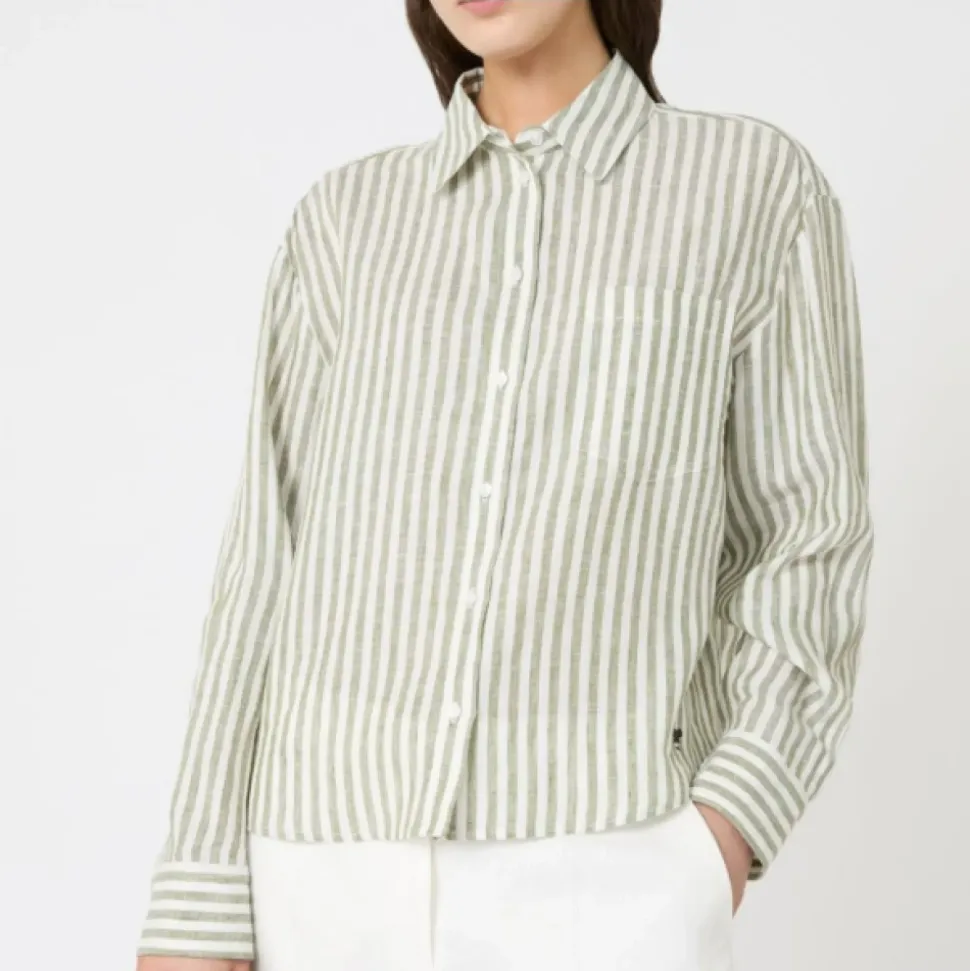 Camisa Boxy de Lino y Lona