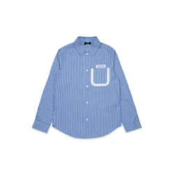 Camisa de Algodón Bordada con Logo
