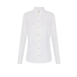 Camisa de Algodón con Doble Cuello y Bordado