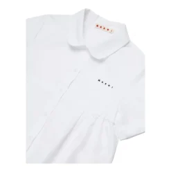 Camisa de Algodón con Volante en el Bajo
