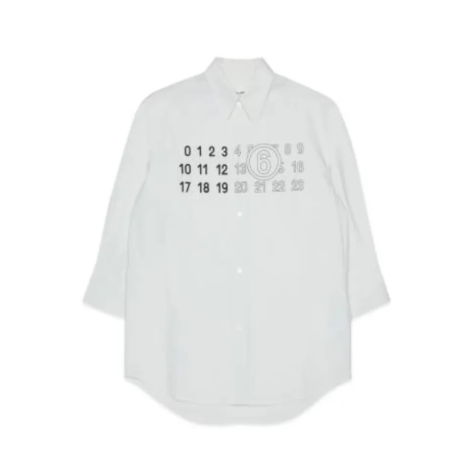 Camisa de Botones con Cuello Puntiagudo