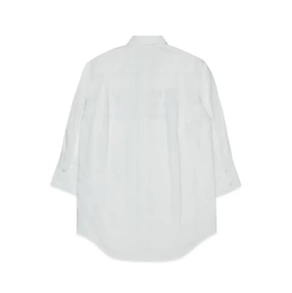 Camisa de Botones con Cuello Puntiagudo