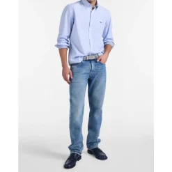 Camisa de Botones con Micro-Rayas