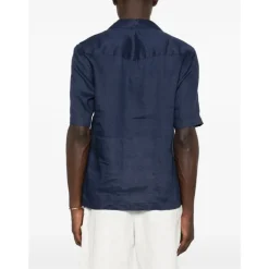 Camisa de Lino con Cuello Revere