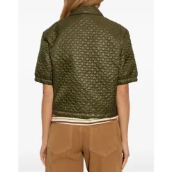 Camisa de manga corta acolchada y con estampado floral