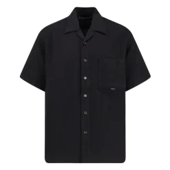 Camisa de Manga Corta con Cuello Bowling