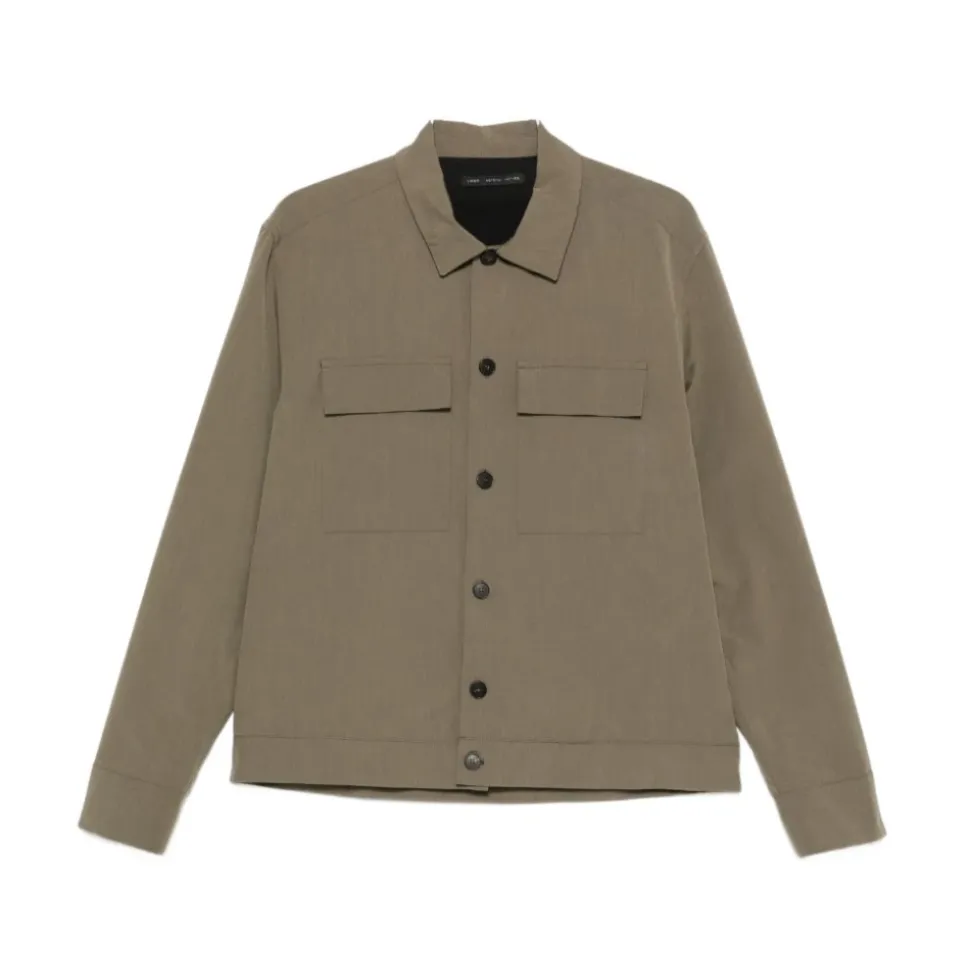 Camisa de Manga Larga con Bolsillos con Solapa