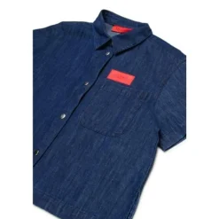 Camisa de mezclilla con logo