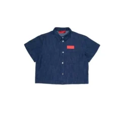 Camisa de mezclilla con logo