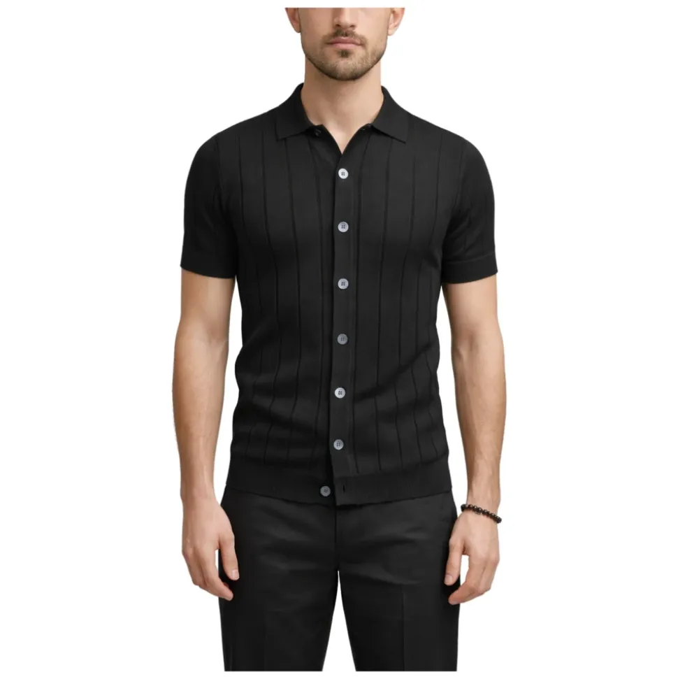 Camisa de Punto de Manga Corta