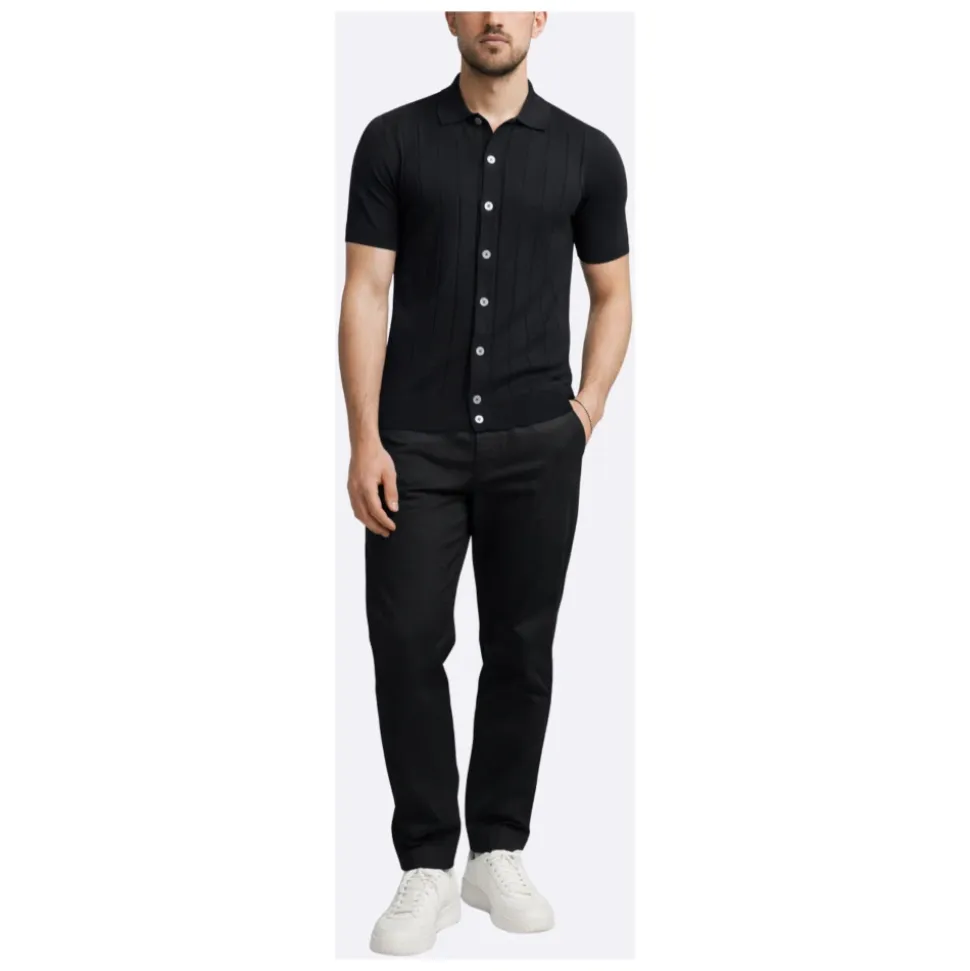 Camisa de Punto de Manga Corta