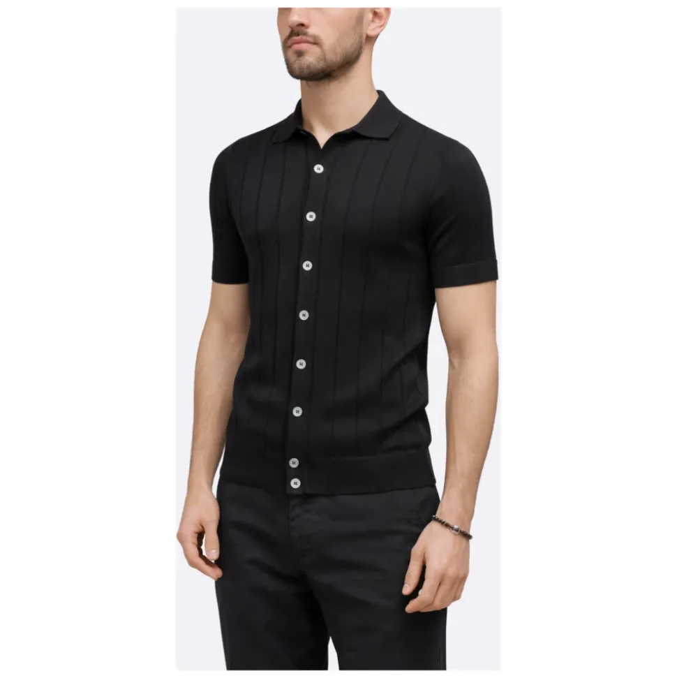 Camisa de Punto de Manga Corta