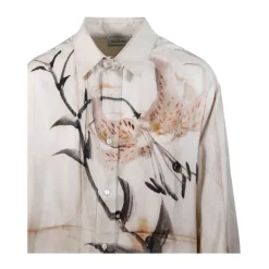 Camisa de seda estampada