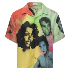 Camisa de Twill de Seda Estampada