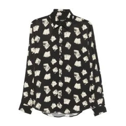 Camisa de Viscosa Estampada
