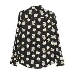 Camisa de Viscosa Estampada
