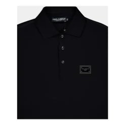 Camisa Polo de Algodón Negro