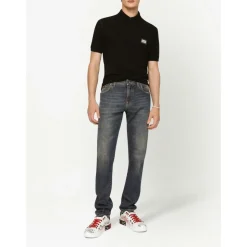 Camisa Polo de Algodón Negro