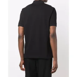Camisa Polo de Mezcla de Algodón Negro