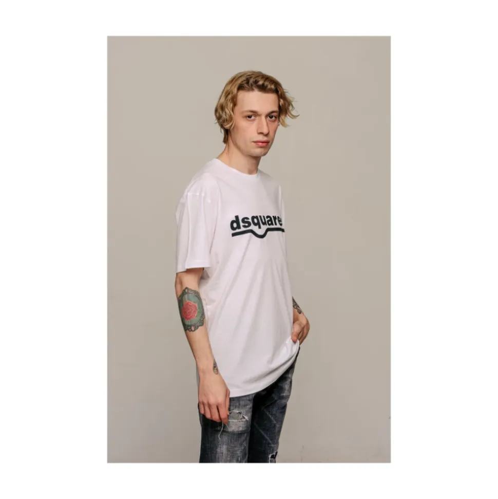 Camiseta Blanca de Algodón para Hombre