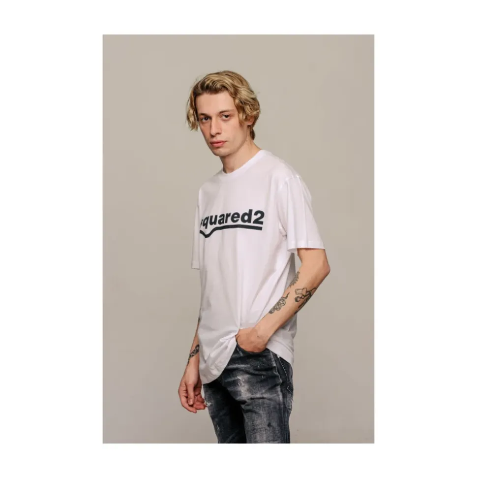 Camiseta Blanca de Algodón para Hombre
