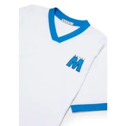 Camiseta con cuello en V y logo