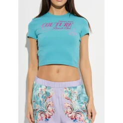 Camiseta con estampado de purpurina