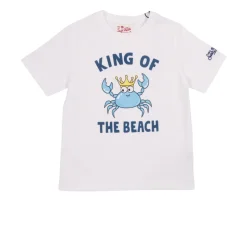 Camiseta con estampado frontal y bordado