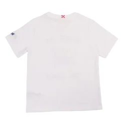 Camiseta con estampado frontal y bordado