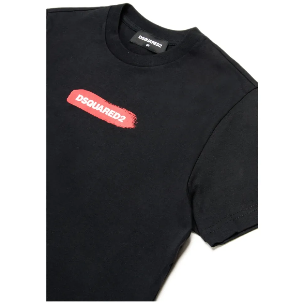 Camiseta con Gráfico de Pincelada
