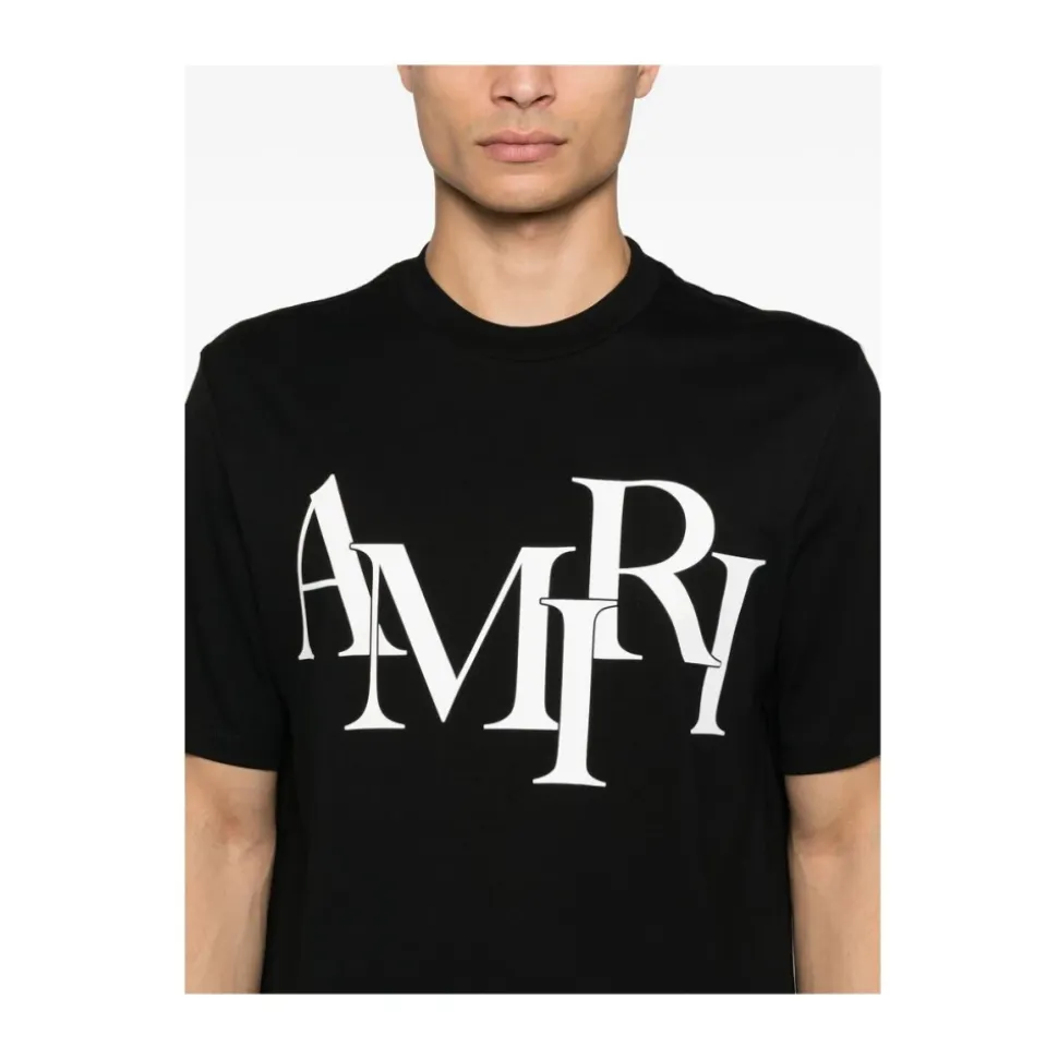 Camiseta con Logo Escalonado