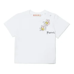 Camiseta con logo floral