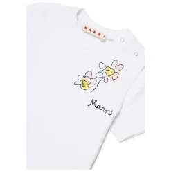 Camiseta con logo floral