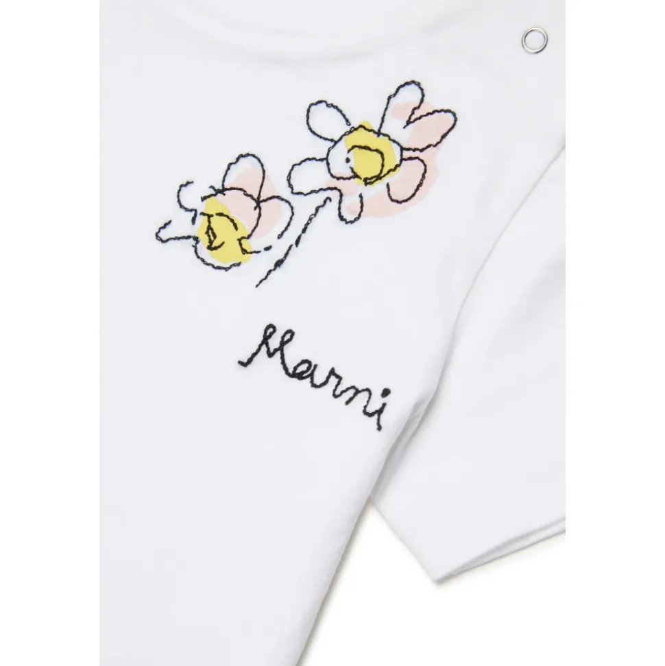 Camiseta con logo floral