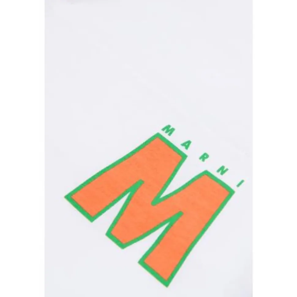 Camiseta con logo y cuello en V