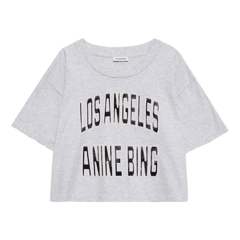 Camiseta Corta Gris con Estampado Cool